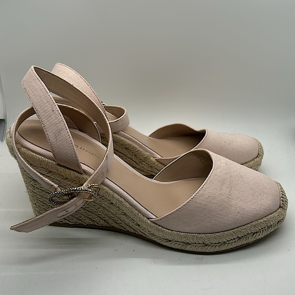 Stuart Weitzman Light Pink Ankle Strap Wedge Heel Sandals Shoes **Sz 39.5/US 9** - Picture 4 of 11
